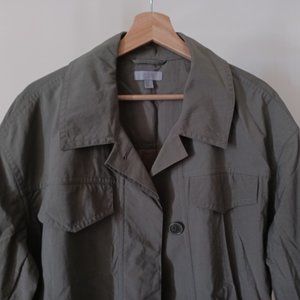 COS cotton long trench coat jacket